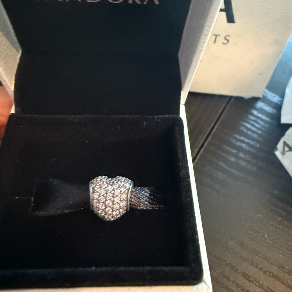 Pandora Pink Heart Pave Charm